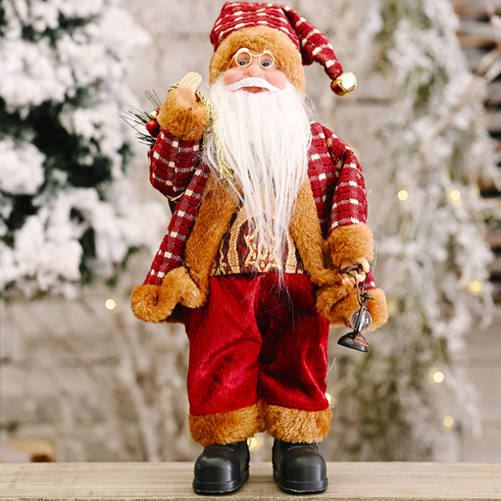 Creative Standing Santa Claus Doll Holiday Christmas Ornaments_2