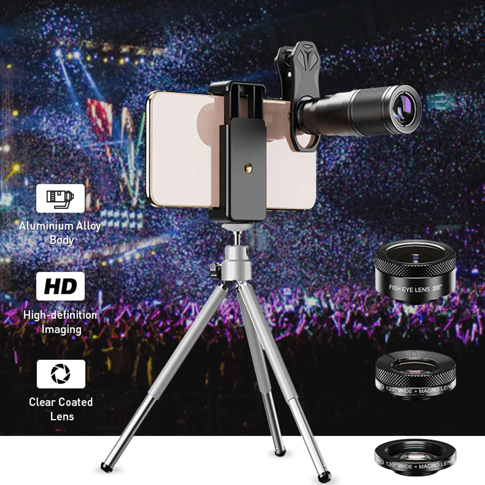 4-in-1 Mobile Phone Camera Lens Kit 22x Monocular Telescope_8