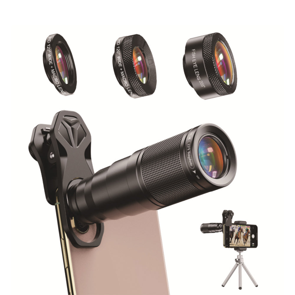 4-in-1 Mobile Phone Camera Lens Kit 22x Monocular Telescope_4