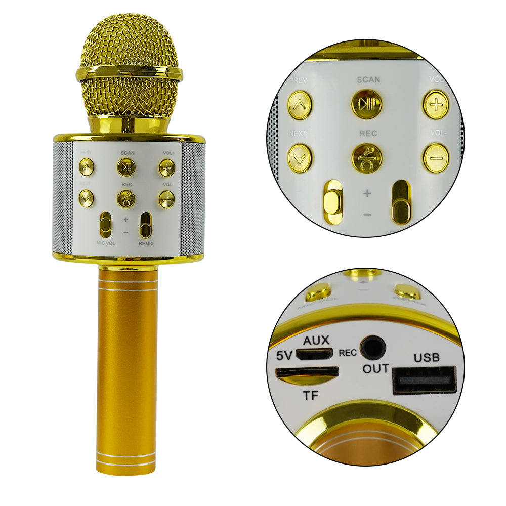 Portable USB Rechargeable Wireless Bluetooth Karaoke Microphone_5
