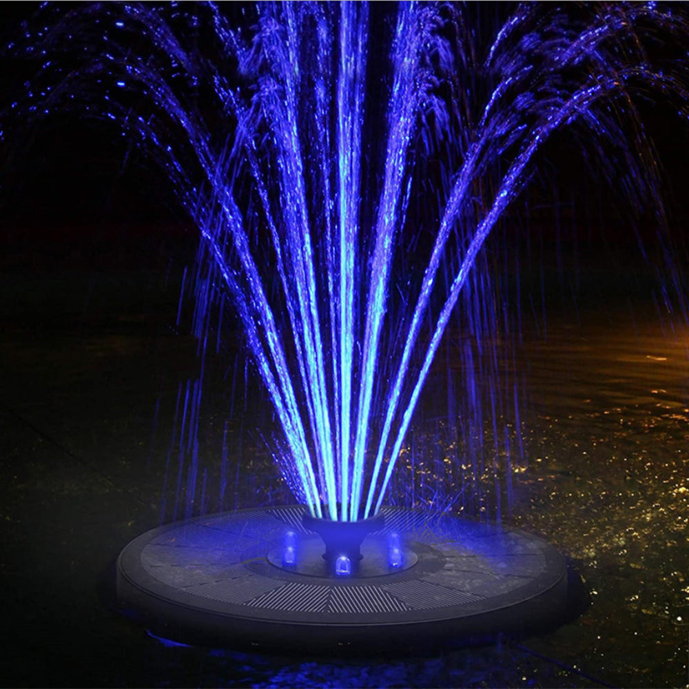 Solar Powered Water Fountain Pump with Decorative LED Lights_5