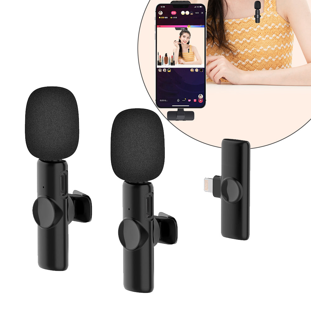 Rechargeable Wireless Mini Plugged-in Microphone Lapel with Clip_0