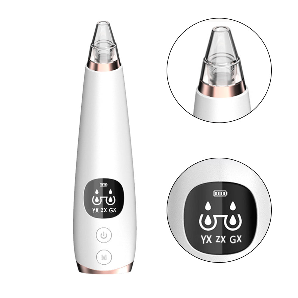 6 Nozzle Electric Acne Pimple Blackhead Remover for Face and Nose Vacuum- USB Charging_5