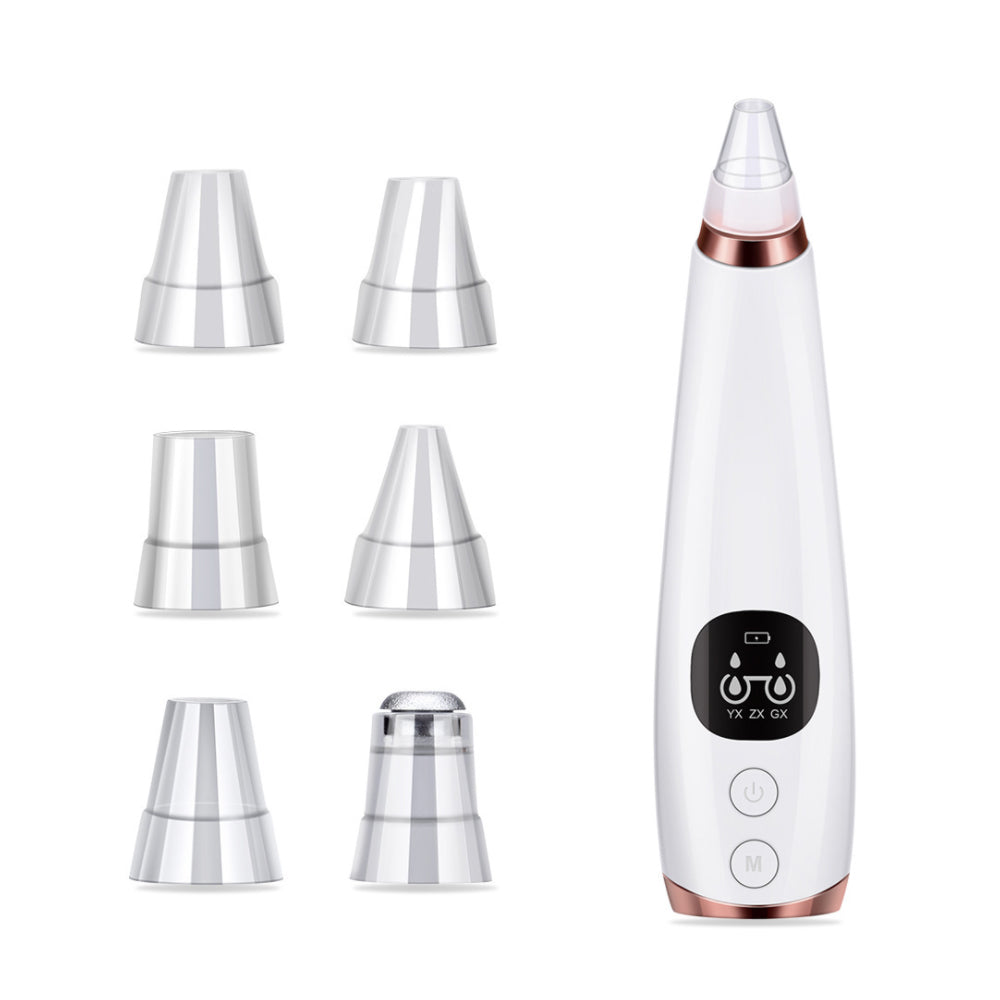 6 Nozzle Electric Acne Pimple Blackhead Remover for Face and Nose Vacuum- USB Charging_7