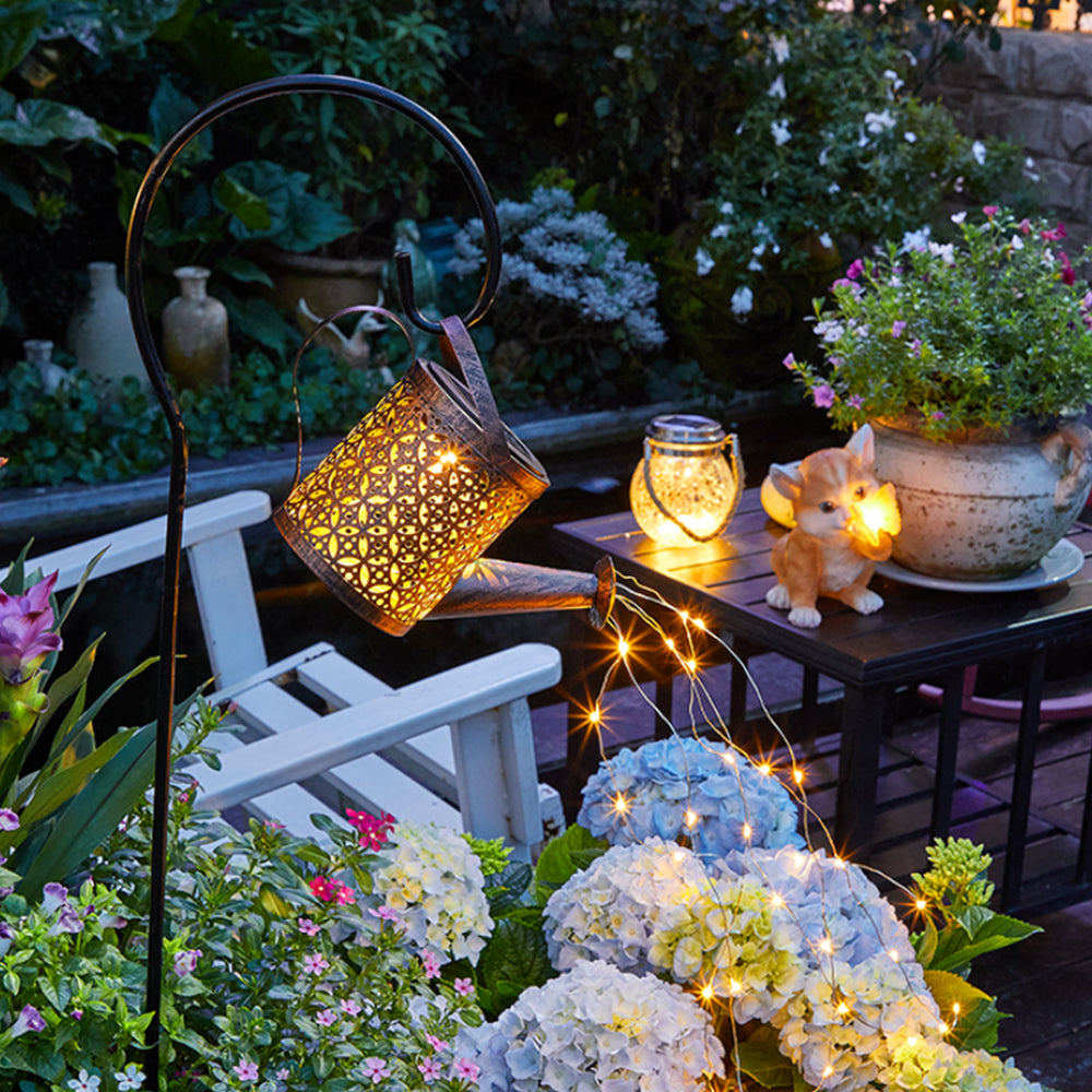 Solar Powered Watering Can LED String Light Outdoor Garden Décor_6