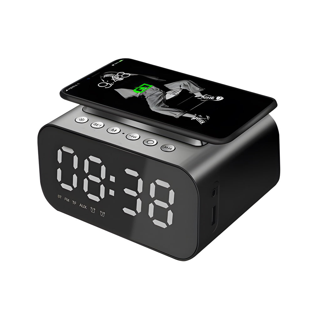 3-in-1 Wireless Bluetooth Speaker, Charger, and Alarm Clock- USB Power Supply_5