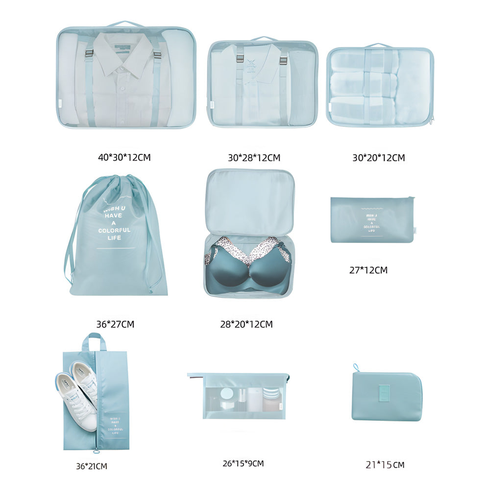 9 PCs Premium Travel Organizer Storage Bags_5