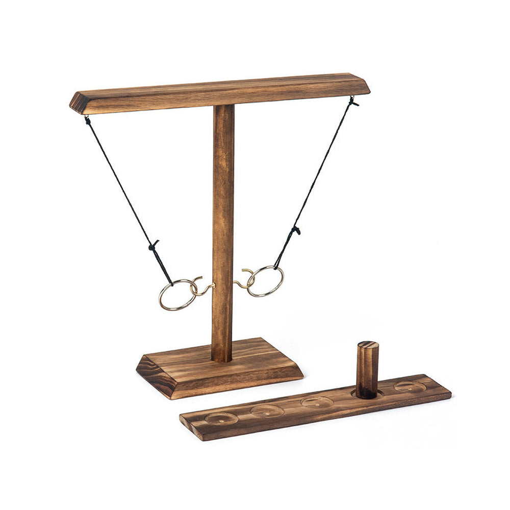 Throwing Hook and Ring Interactive Wooden Toss Game_0