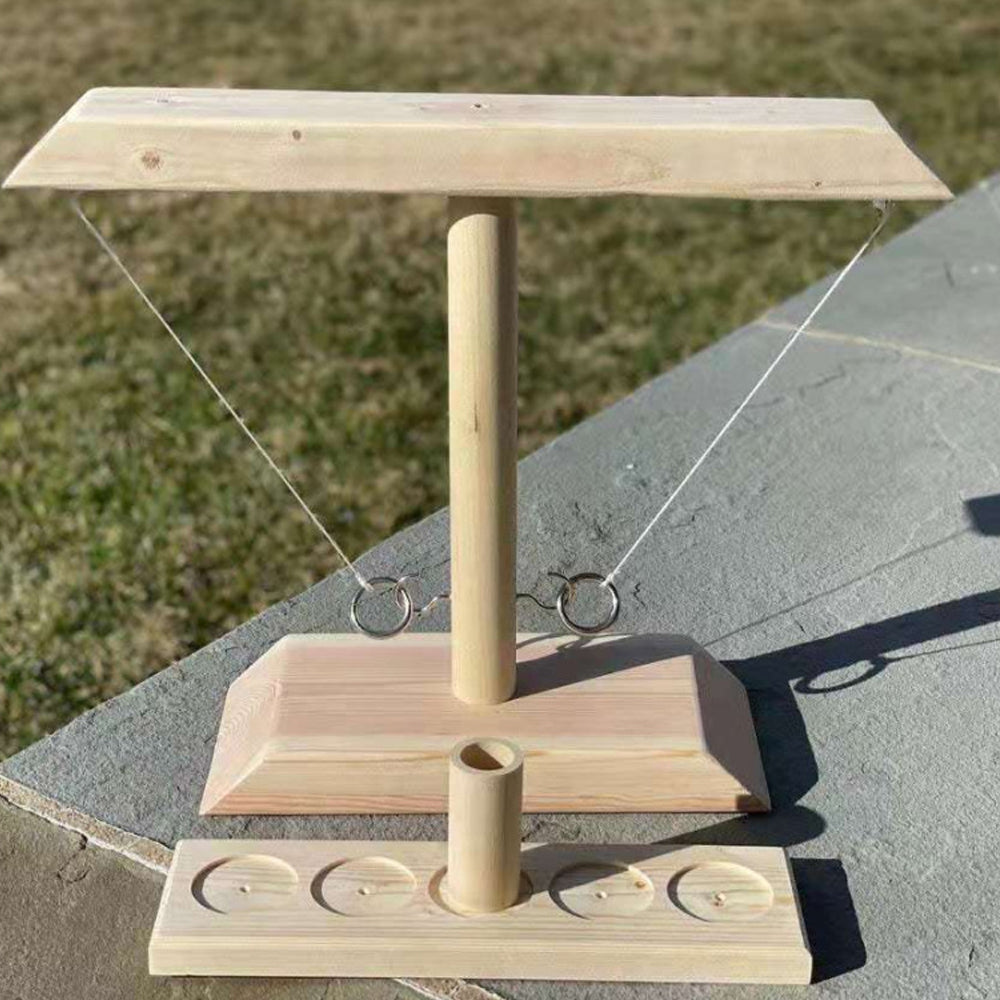 Throwing Hook and Ring Interactive Wooden Toss Game_1