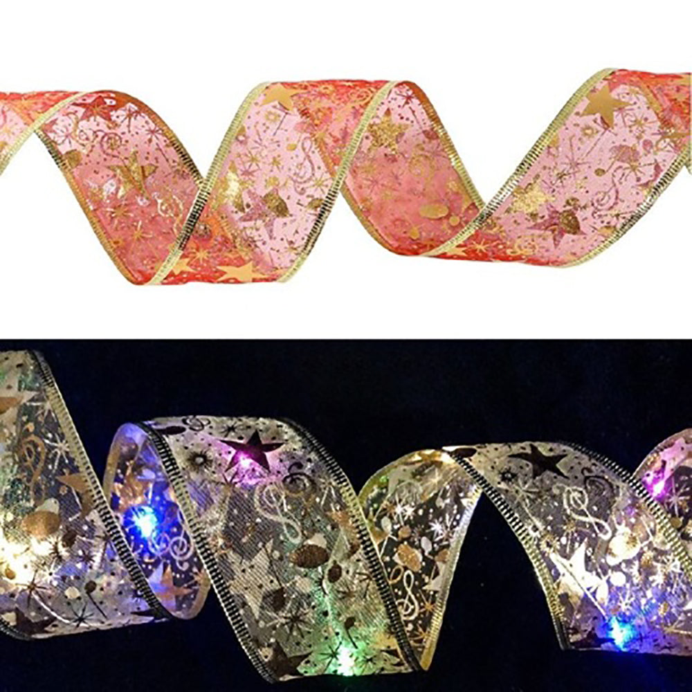 Christmas Ribbon Fairy LED Lights New Year Christmas Tree Decoration-Battery Powered_6