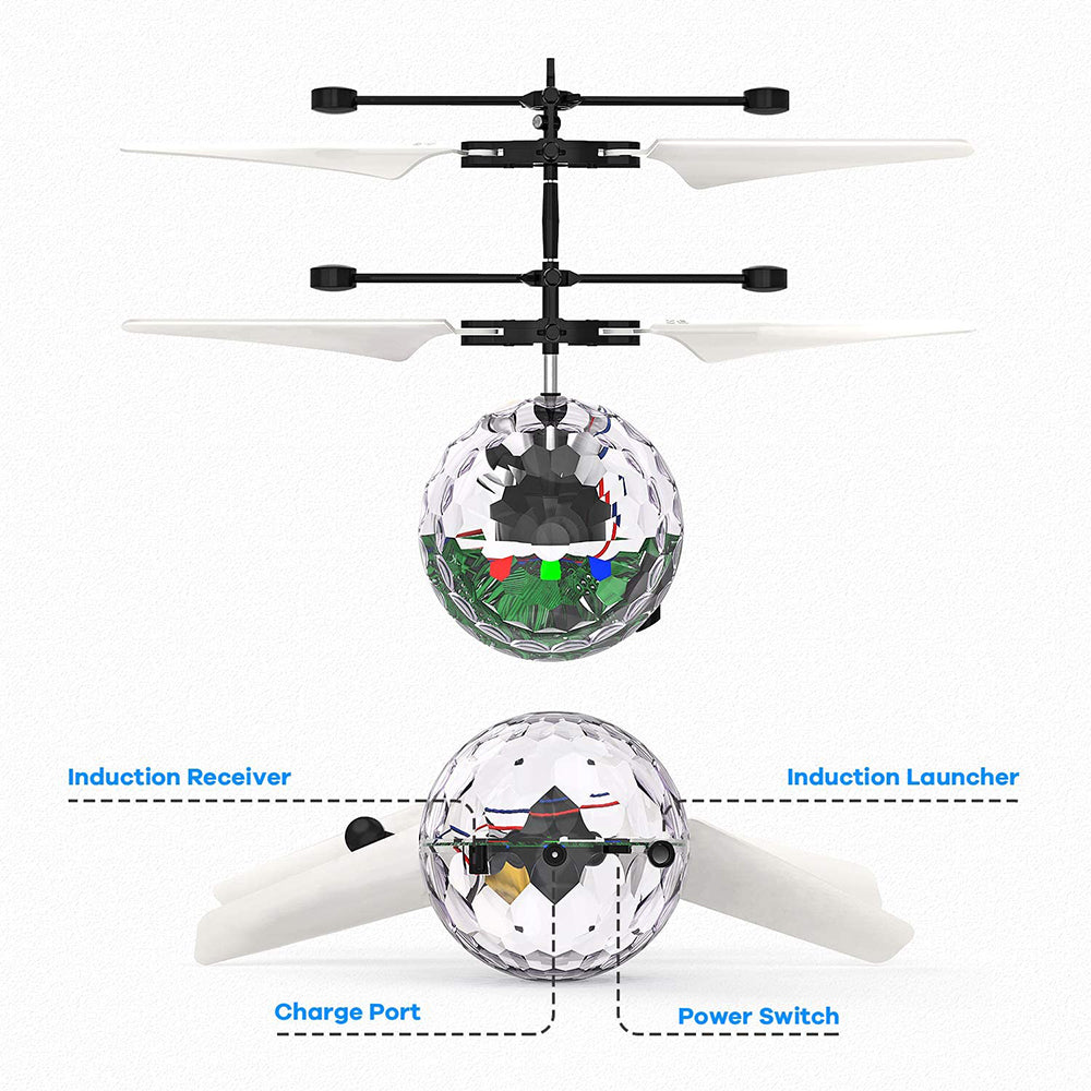Flying Toy Ball Infrared Induction for Kids Colorful Flying Drone - USB Rechargeable_2