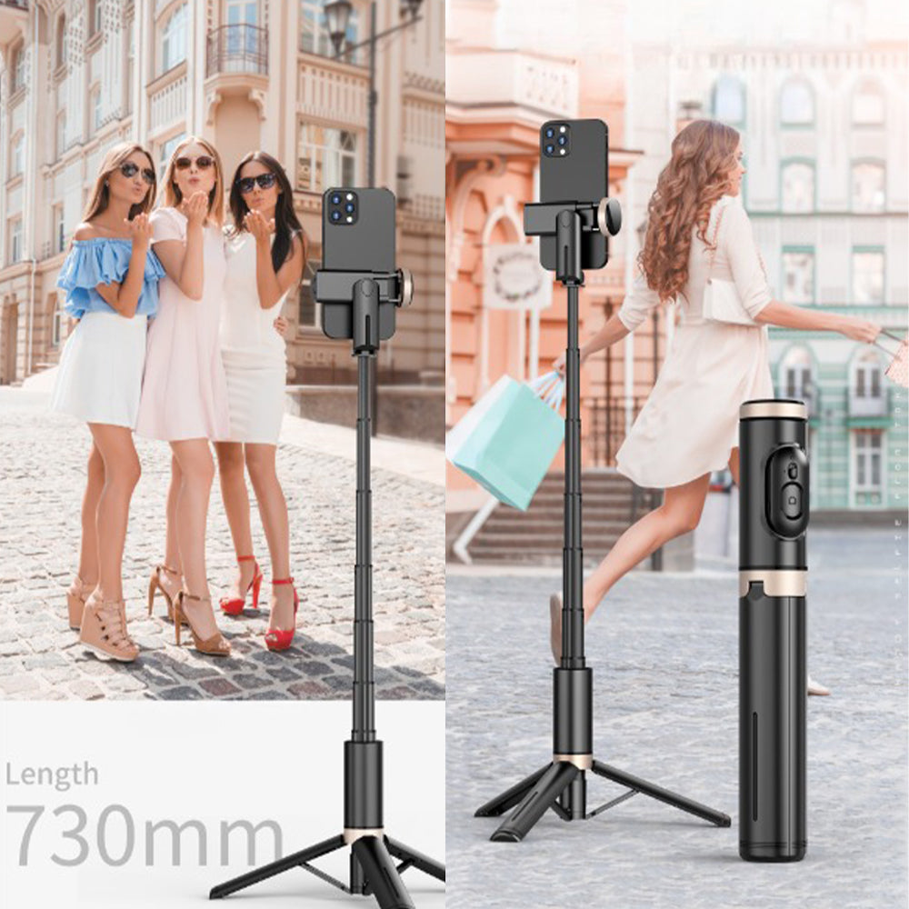 Bluetooth Wireless Handheld Selfie Stick Tripod Extendable Monopod with Remote- USB Rechargeable_9