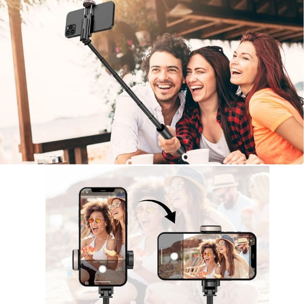 Bluetooth Wireless Handheld Selfie Stick Tripod Extendable Monopod with Remote- USB Rechargeable_11