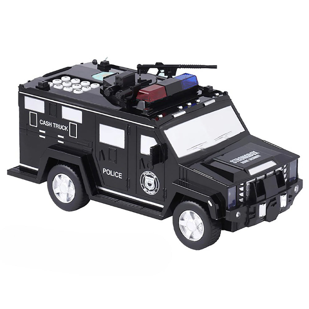 Armored Car Money Piggy Bank with Light for Kids - USB Rechargeable_1