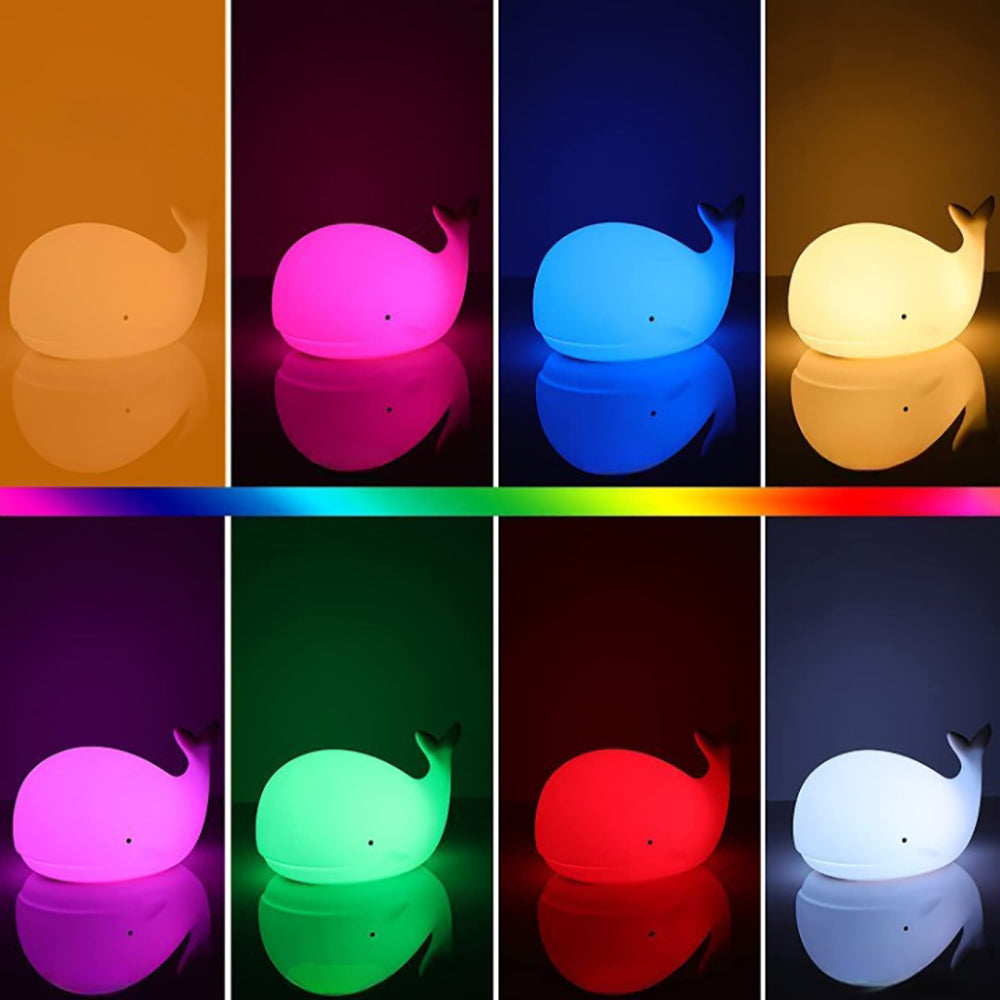 Cute Whale Night Light for Kids with 7 LED Colors Changing - USB Rechargeable_14