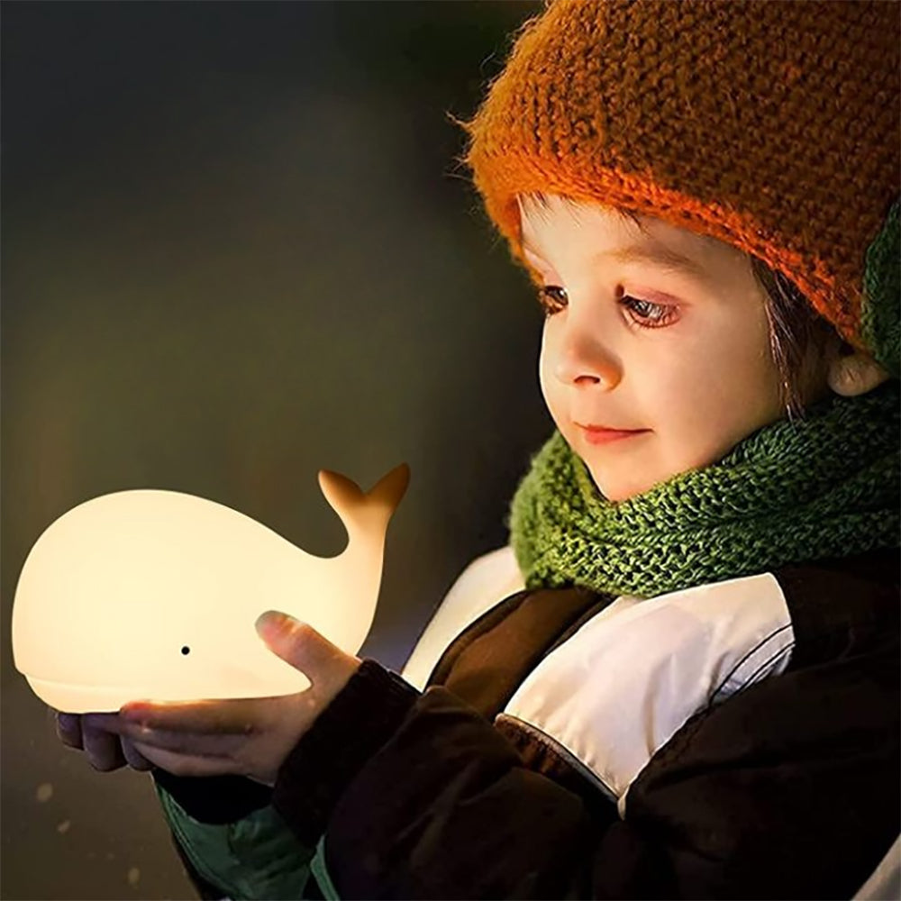 Cute Whale Night Light for Kids with 7 LED Colors Changing - USB Rechargeable_15