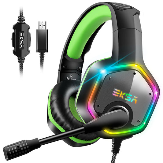 7.1 Surround Sound Gaming Headset with Noise Canceling Mic & RGB Light - USB Plugged-In_0