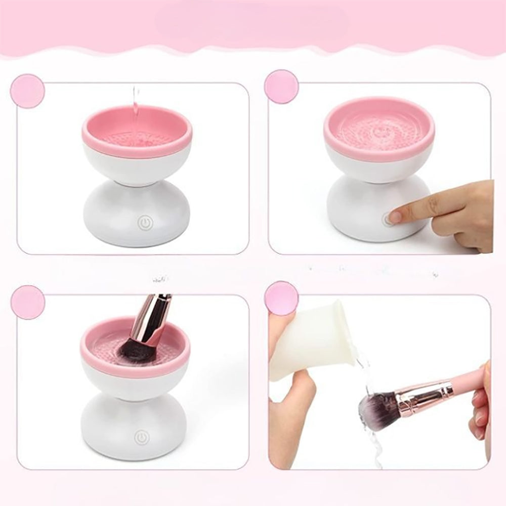 Electric Makeup Brush Cleaner Machine Fit for All Size Brushes- USB Plugged In_5