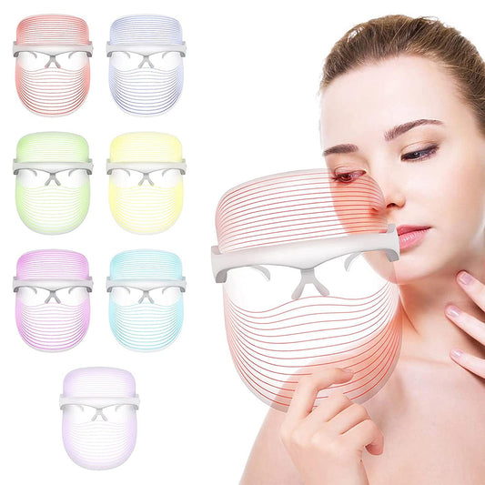 7 Colors LED Facial Mask Light Skin Care Device for Home Use - USB Rechargeable_0