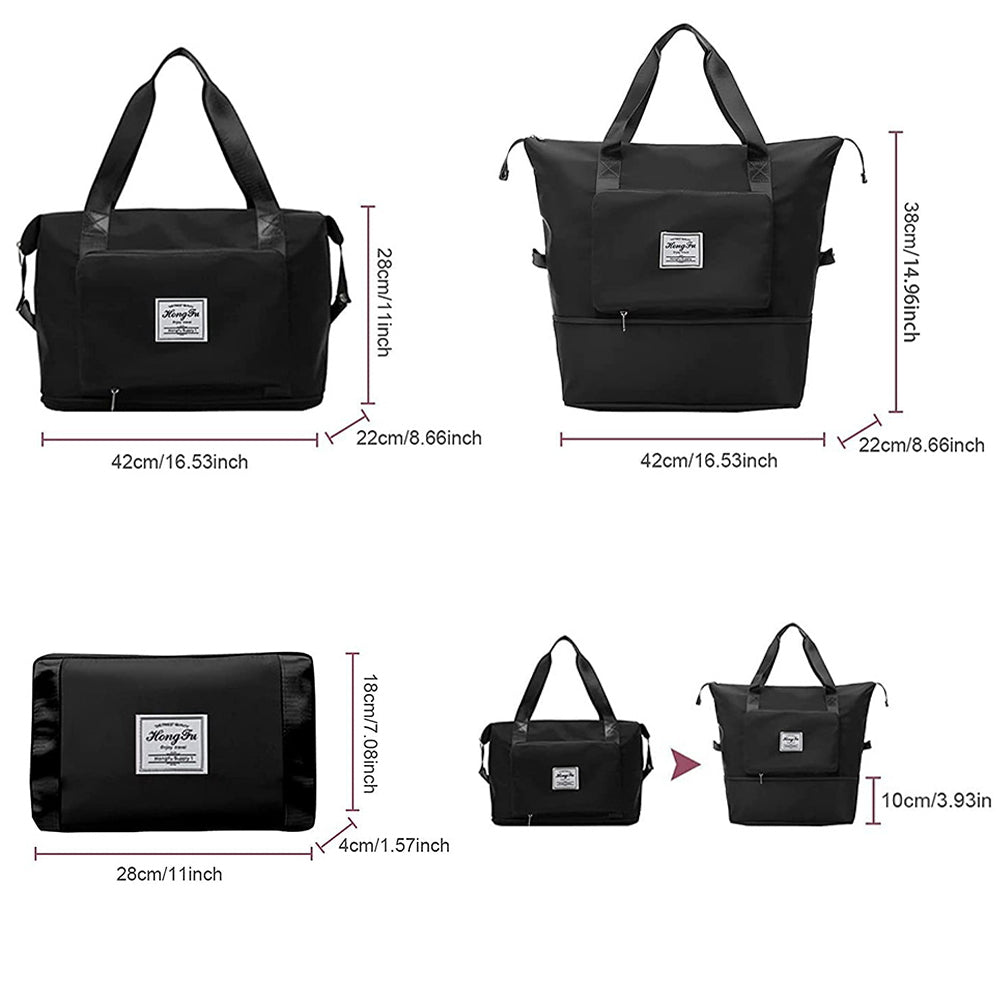 3 IN 1 Foldable and Expandable Large Capacity Travel Bag with Bottom Extension & Multi-Pocket_6