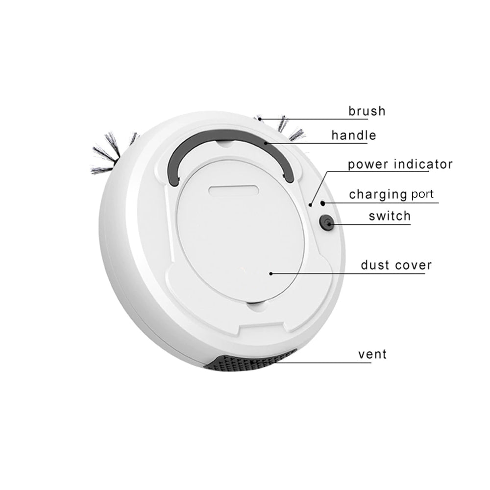 Portable Robot Vacuum Sweeper Cleaner-USB Rechargeable_5