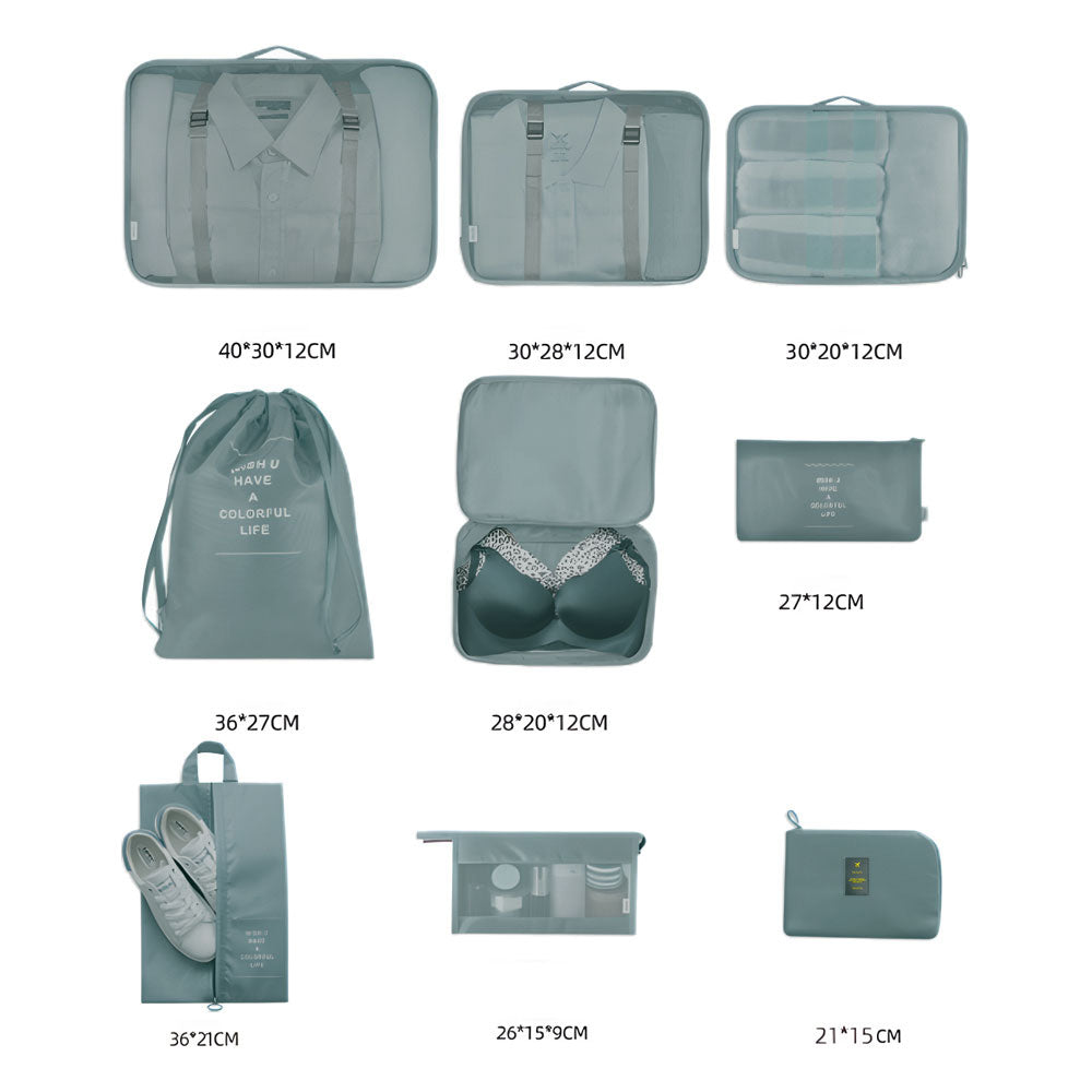 9 PCs Premium Travel Organizer Storage Bags_14