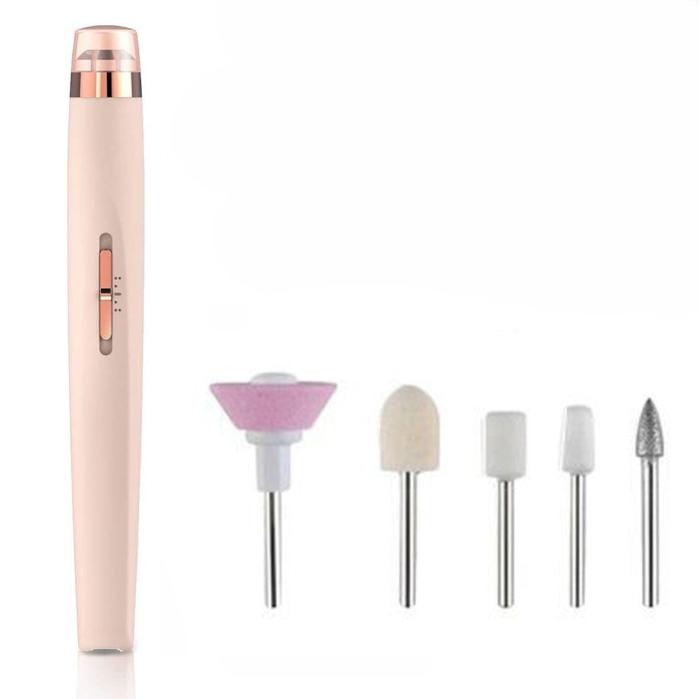 5 IN 1 Electric Nail Drill Kit Full Manicure and Pedicure Tool - USB Rechargeable_0