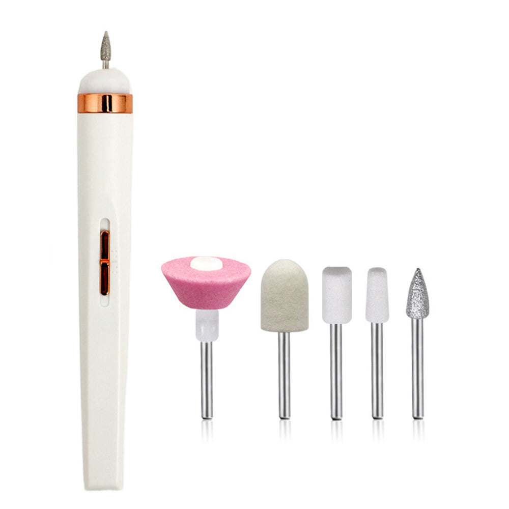 5 IN 1 Electric Nail Drill Kit Full Manicure and Pedicure Tool - USB Rechargeable_2