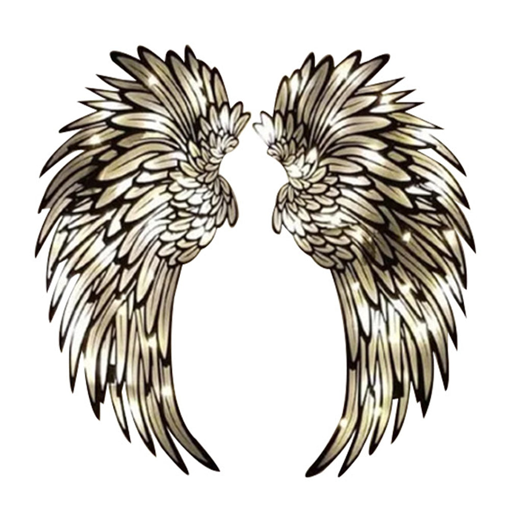 Angel Wings Metal Wall Decor with LED Light -Battery Powered_0