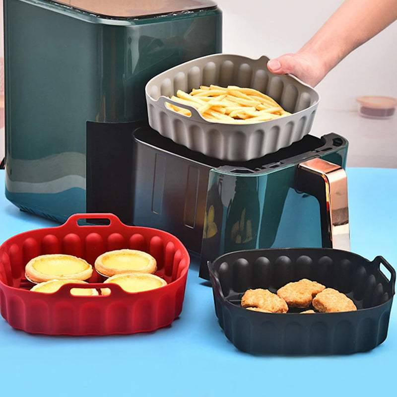 Washable Silicone Reusable Air Fryer Liner Kitchen Accessory_12