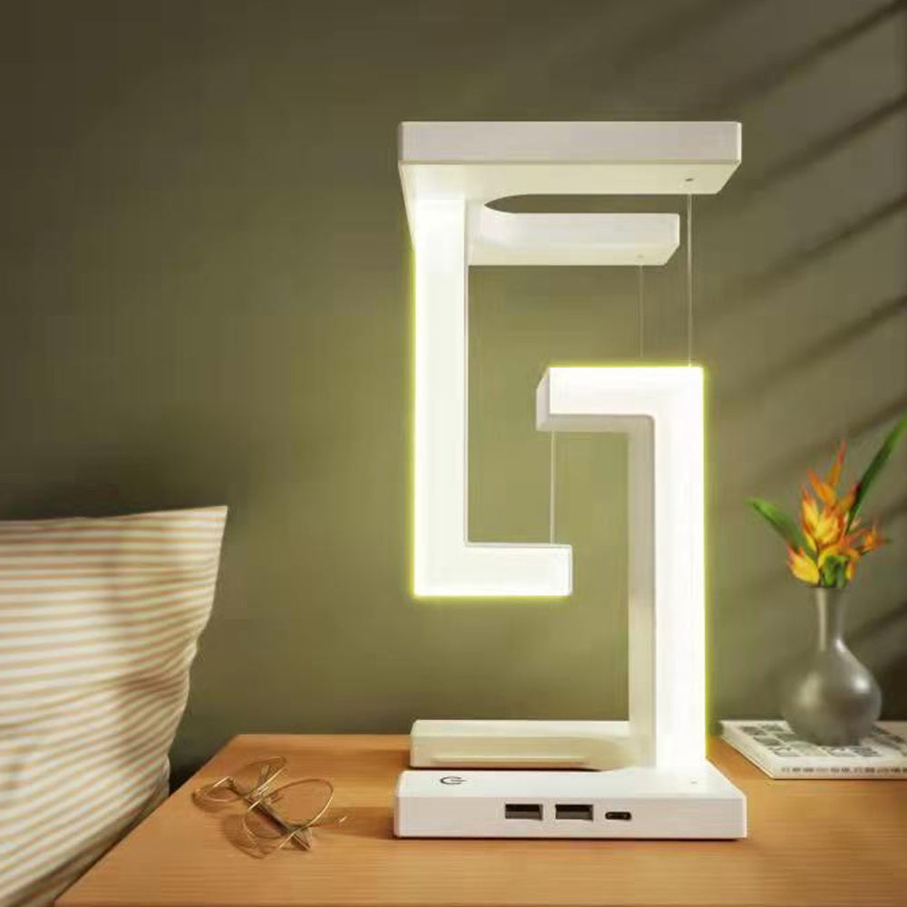 Wireless Charging Levitating LED Table Night Lamp-USB Plugged-in_9