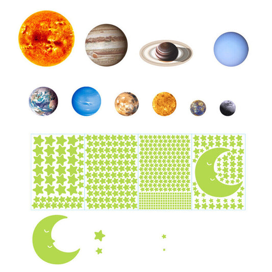 525 Pcs Luminous Solar System Glow in the Dark Wall Ceiling Stickers_0