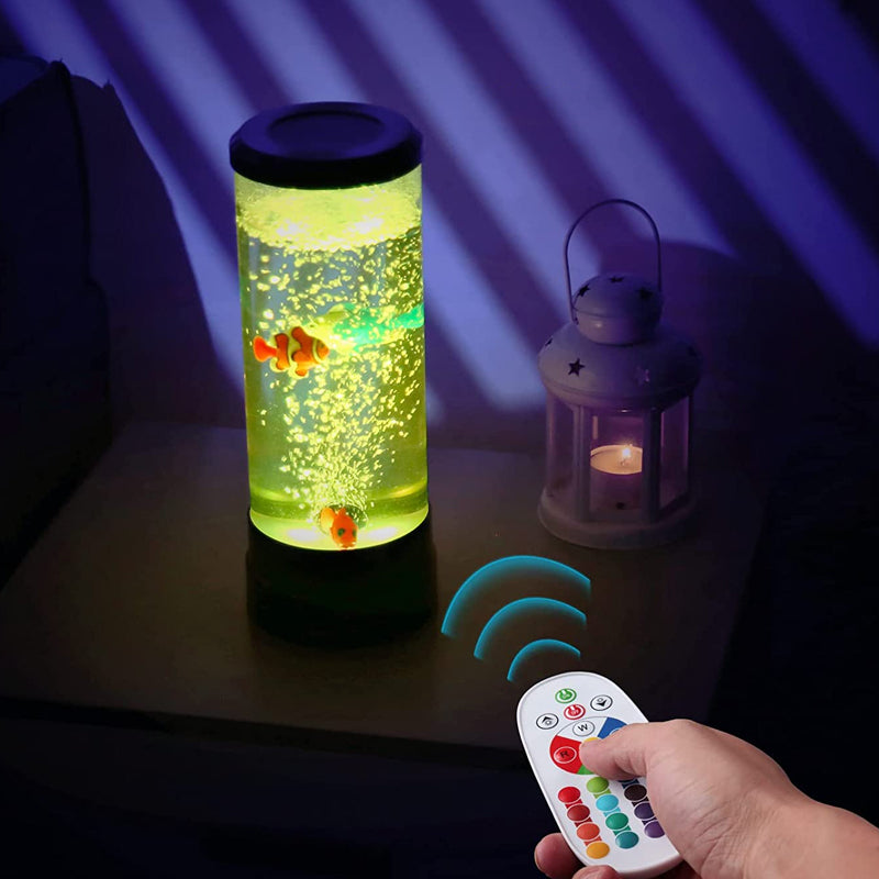 Fantasy Fish LED Remote Controlled Lava Lamp USB Plugged-in_4