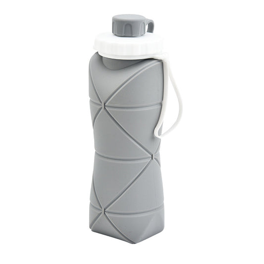 600ml Collapsible Silicone Sports Water Bottle_0