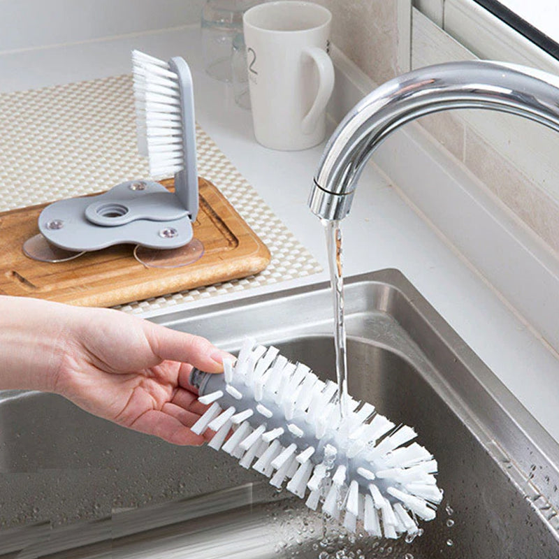Kitchen Sink Suction Base Glass Cup Cleaning Brush_4