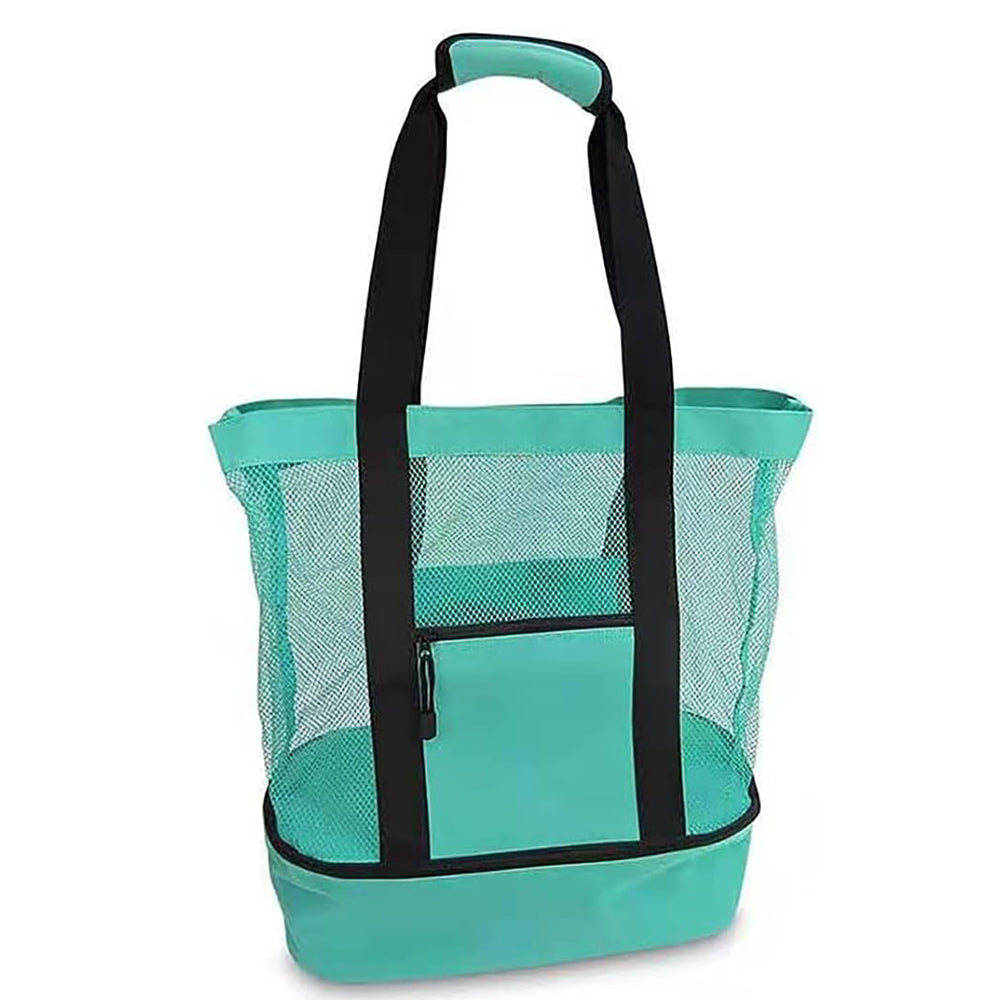 2 IN 1Mesh Beach Tote Bag with Insulated Cooler_9