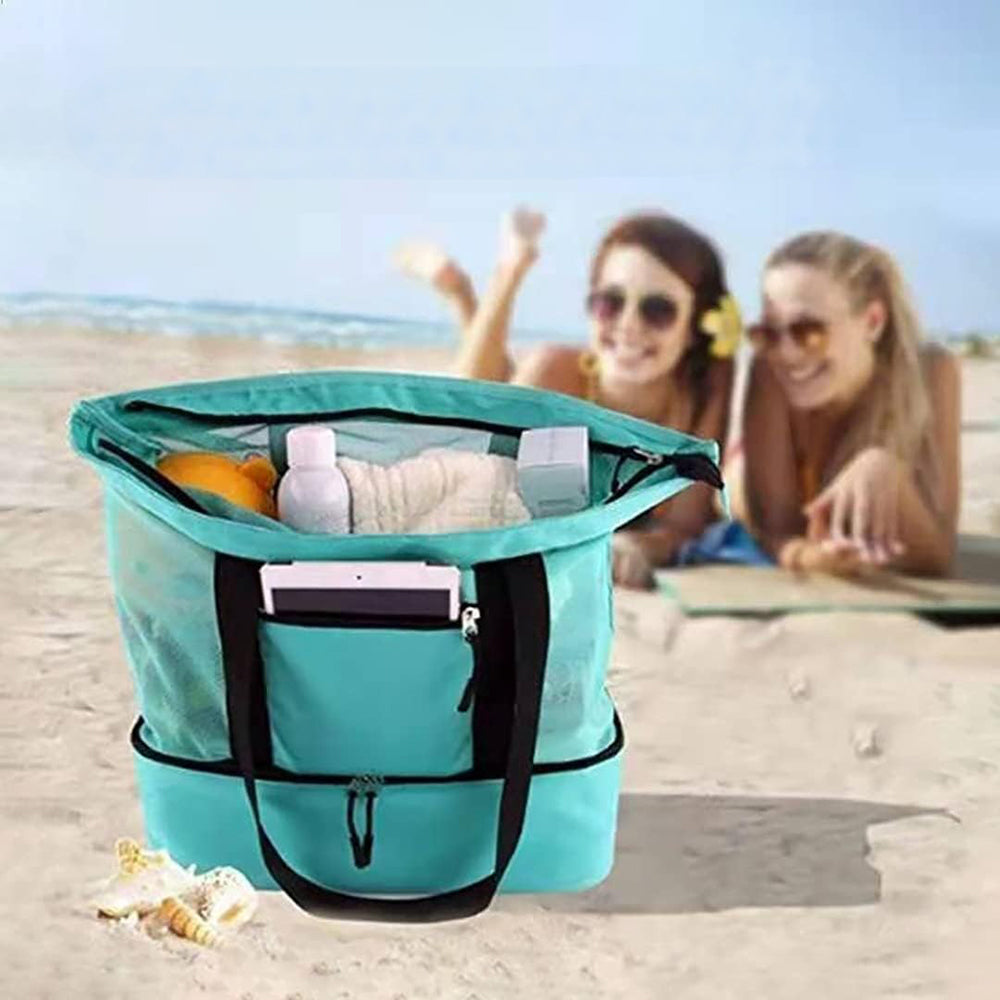 2 IN 1Mesh Beach Tote Bag with Insulated Cooler_11