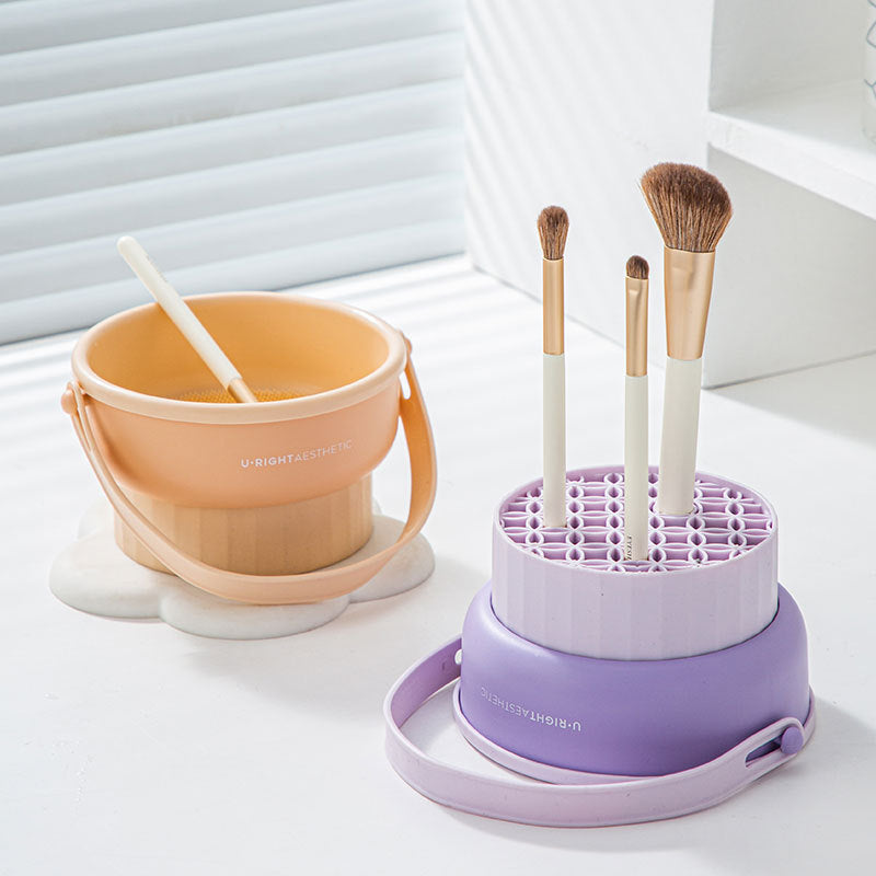 2 in 1 Makeup Brush Silicone Cleaning and Drying Scrubbing Bowl_13