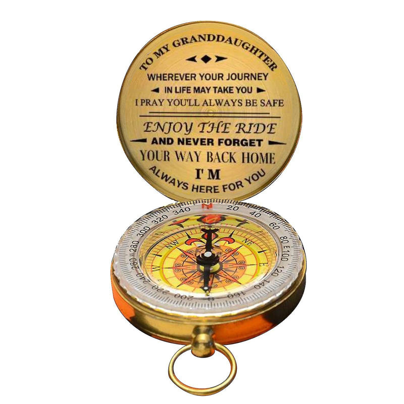 Retro Designed Outdoor Traveling Compass with Dedication Message_1