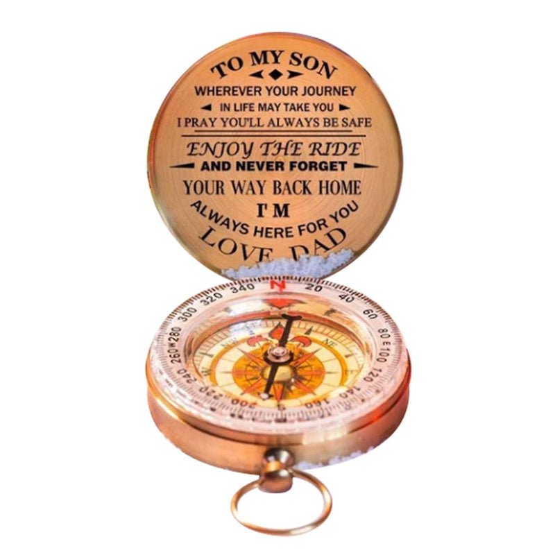 Retro Designed Outdoor Traveling Compass with Dedication Message_4