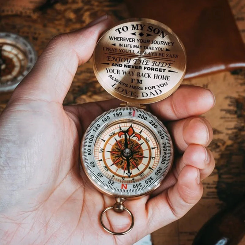 Retro Designed Outdoor Traveling Compass with Dedication Message_14