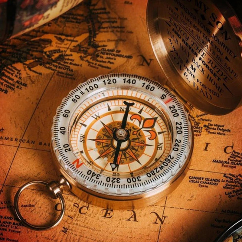 Retro Designed Outdoor Traveling Compass with Dedication Message_16
