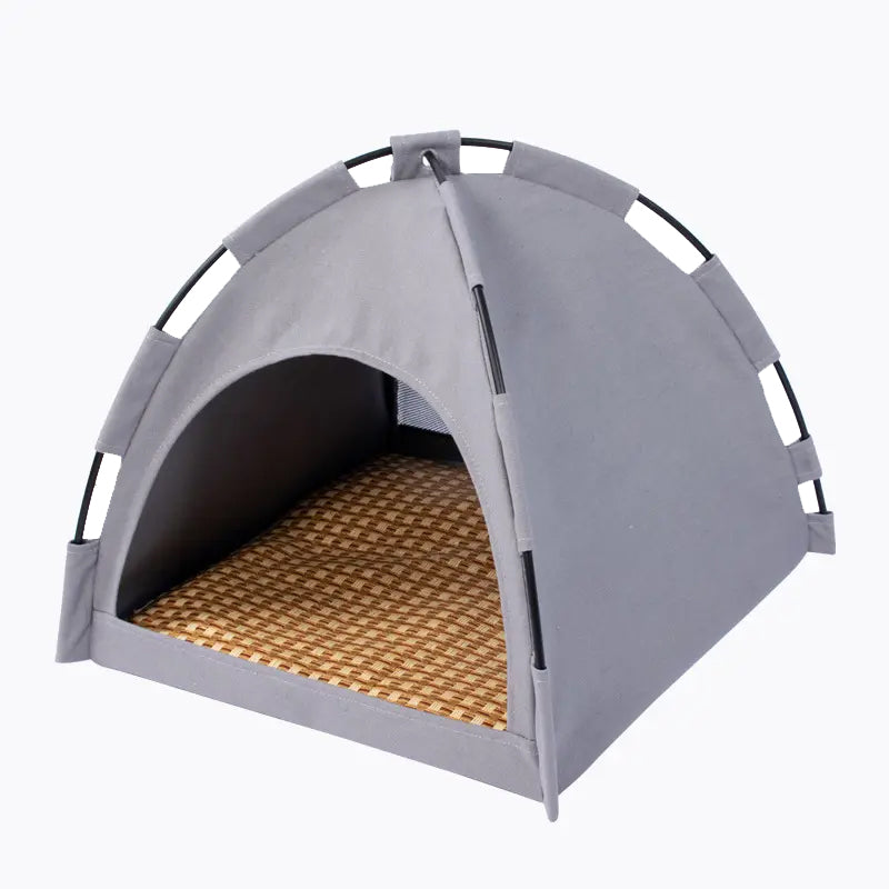 Waterproof Semi-Enclosed Warm and Comfortable Pet Home Cat Tent_3
