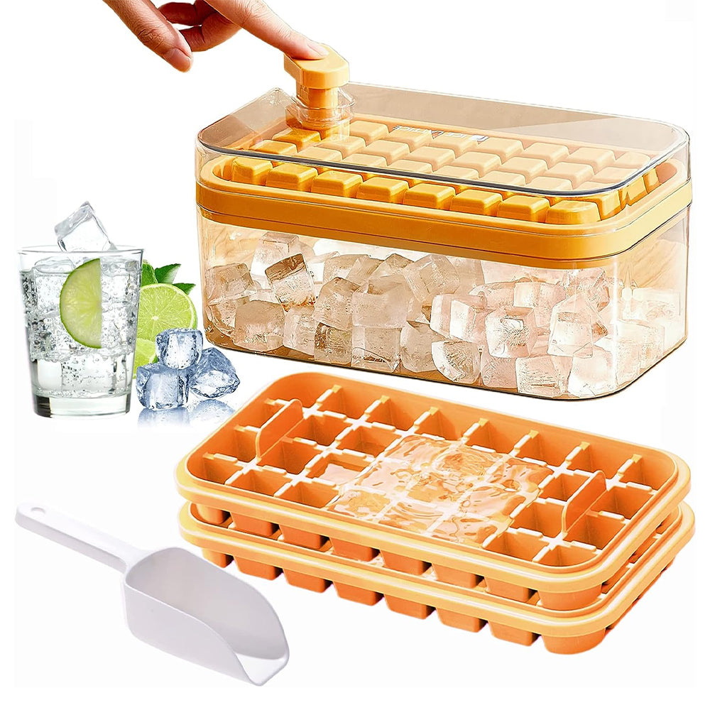 2 Layers One-Button Easy Release 64 pcs  Ice Cube Tray_2