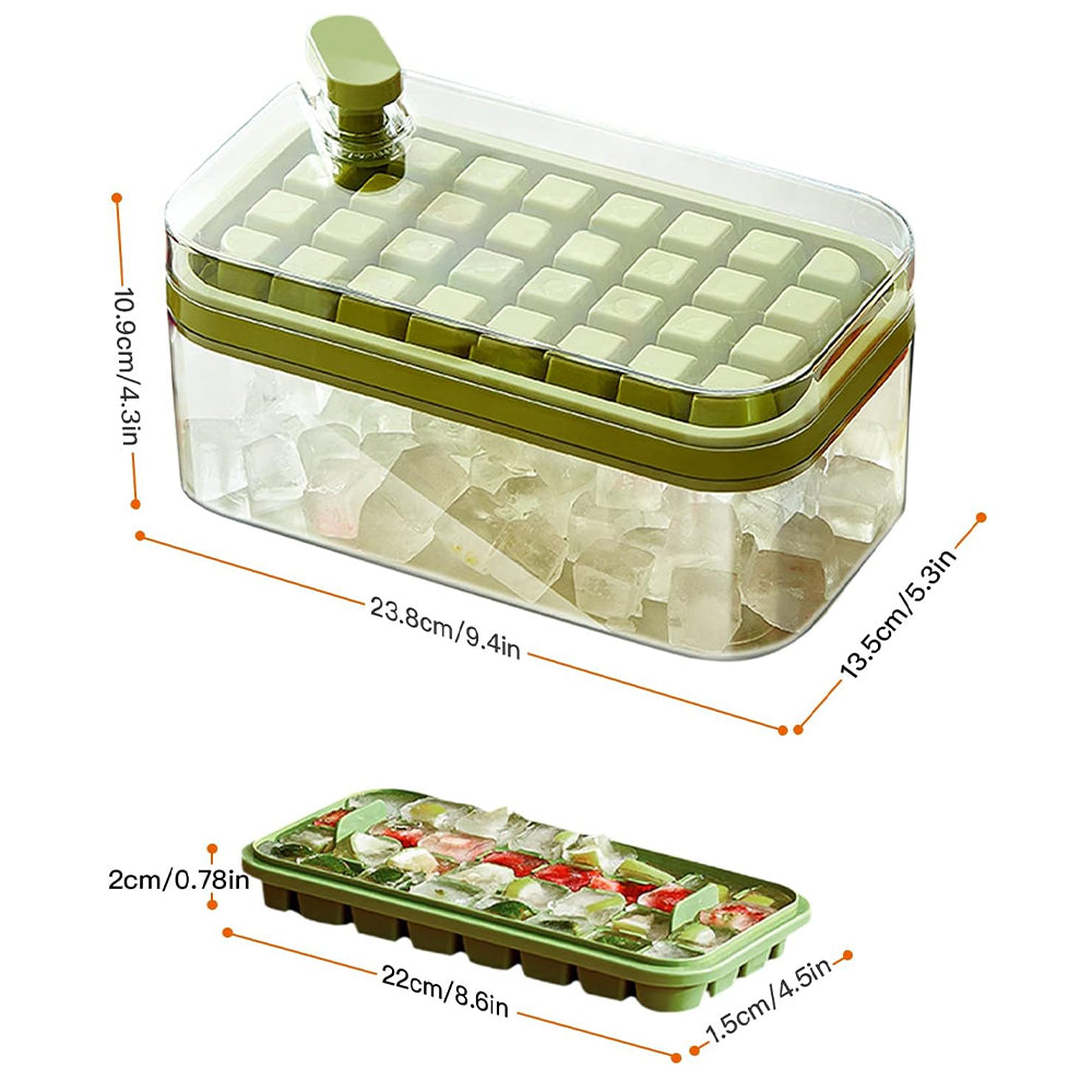 2 Layers One-Button Easy Release 64 pcs  Ice Cube Tray_4