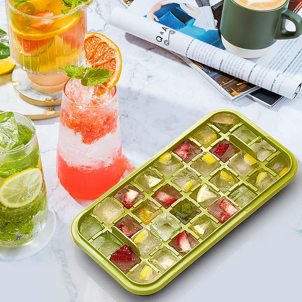 2 Layers One-Button Easy Release 64 pcs  Ice Cube Tray_12