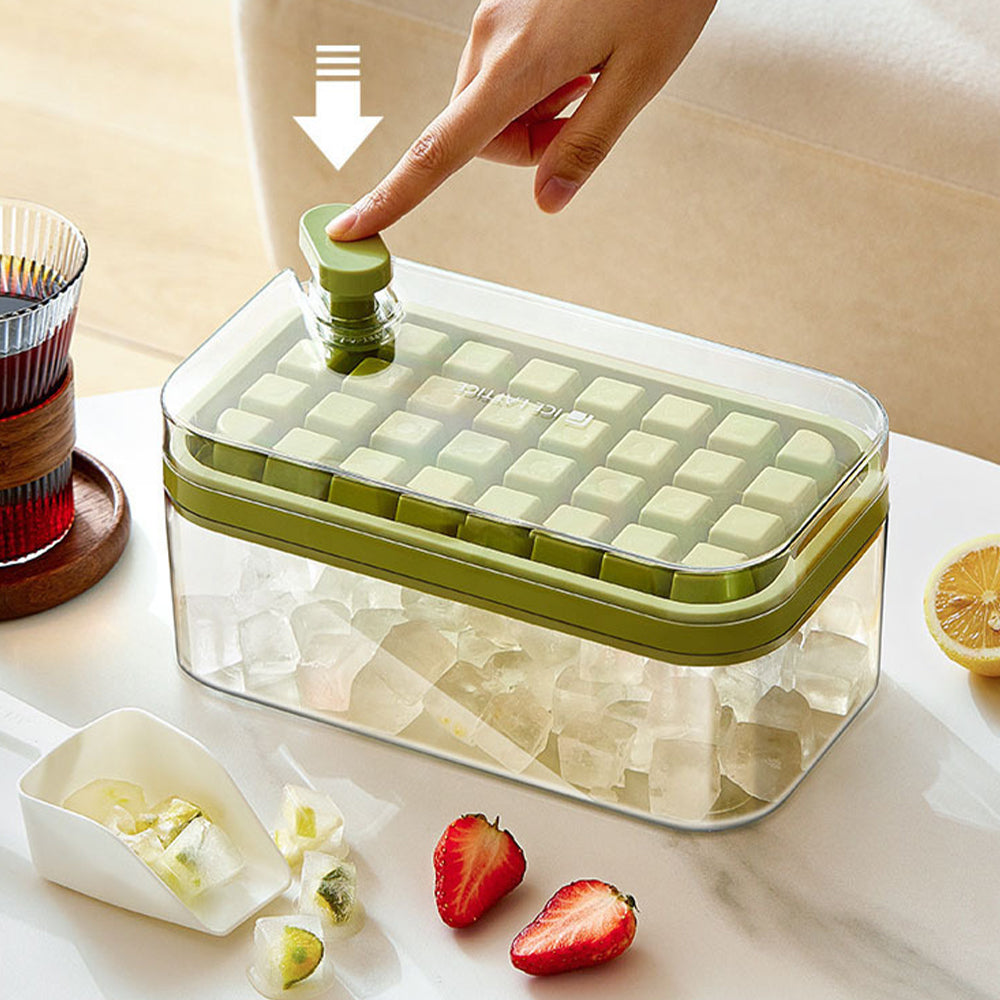 2 Layers One-Button Easy Release 64 pcs  Ice Cube Tray_13