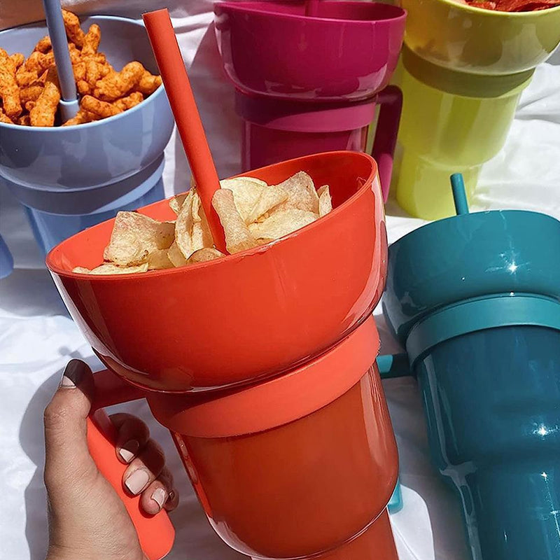 Snack and Sip Stadium Hand Cup Reusable Leakproof Snacking Bowl_10
