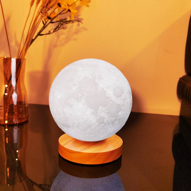 16 Colors Floating and Spinning LED 3D Moon Indoor Night Lamp_9