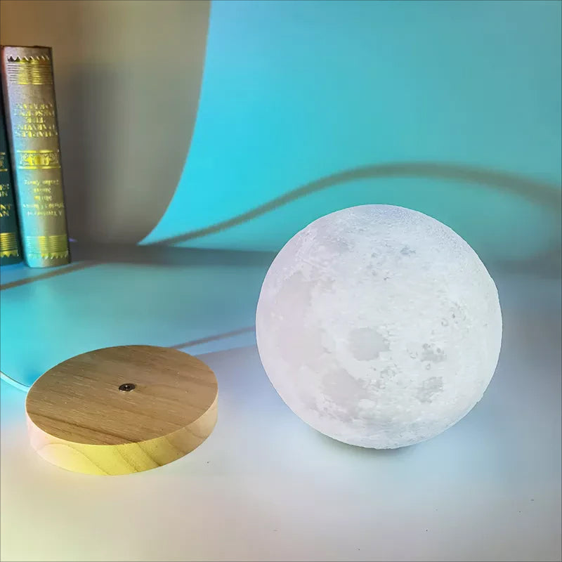 16 Colors Floating and Spinning LED 3D Moon Indoor Night Lamp_10